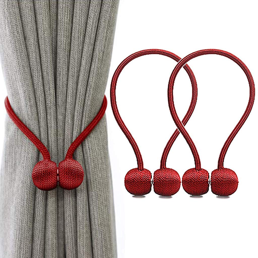 Supvox® Polyester and Magnet Floral Curtain Tieback, 10 X 5 X 5, Brown, Pack of 2 (Red) Supvox® Polyester and Magnet Floral Curtain Tieback, 10 X 5 X 5, Brown, Pack of 2 (Red)
